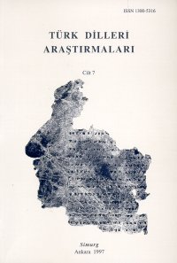 Türk Dilleri Araştırmaları Yıllığı 1997 Cilt: 7