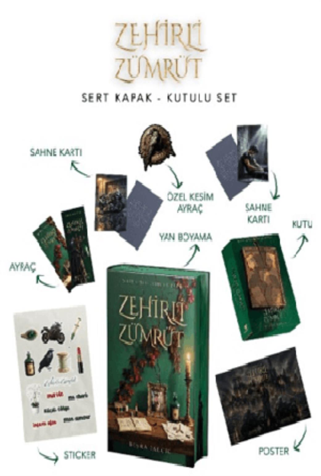 Zehirli Zümrüt (Ciltli Yan Boyamalı Kutulu Set)