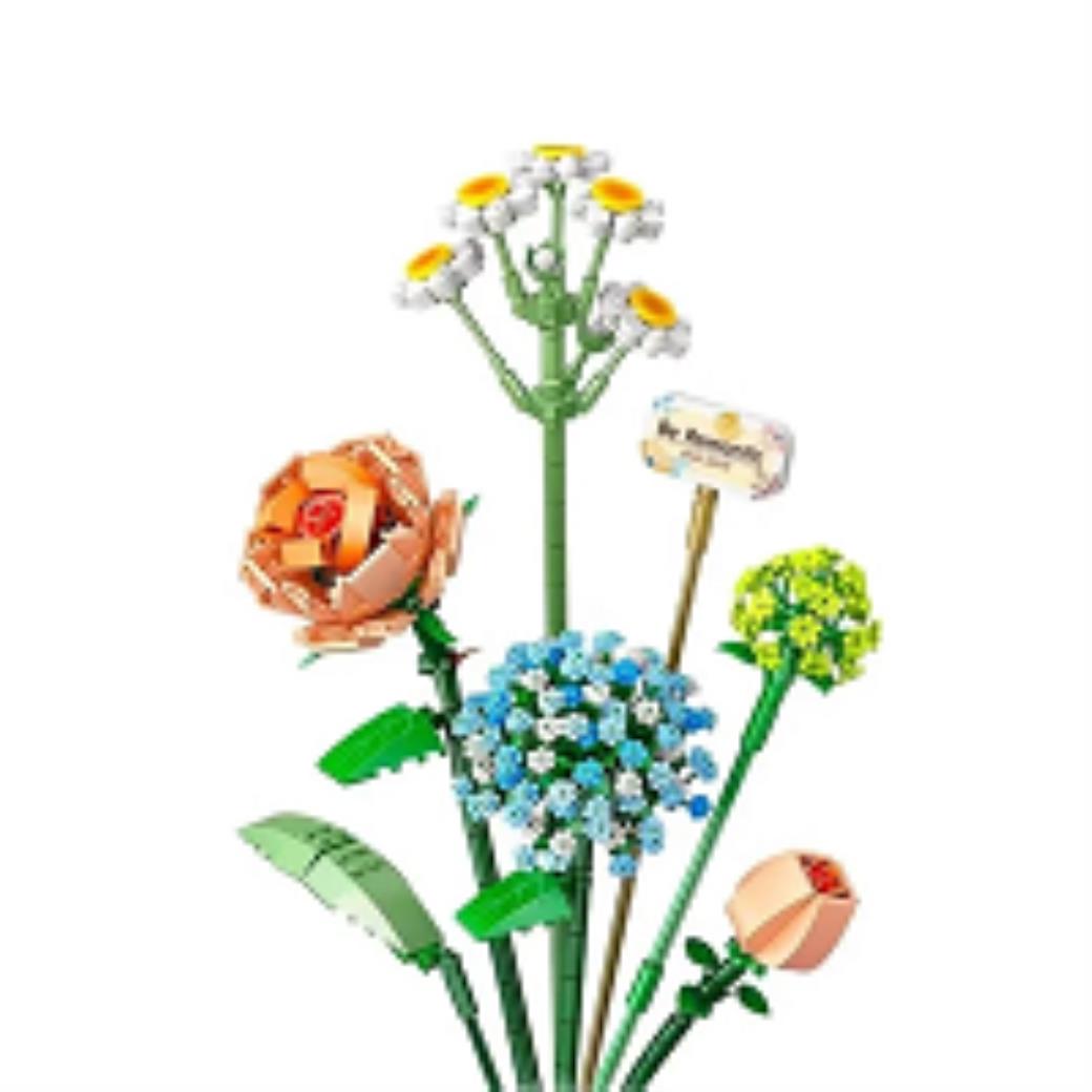 Loz Ebedi Çiçek Bitki Papatya Gül Ortanca Yaprağı 680 Parça Block Oyuncak