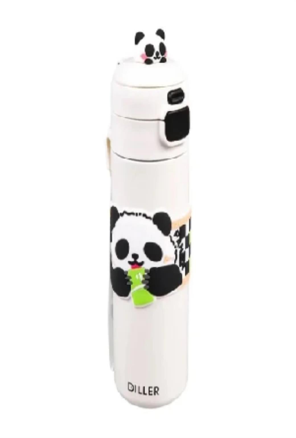 Diller Sevimli Panda Paslanmaz Çelik Matara 480 ml