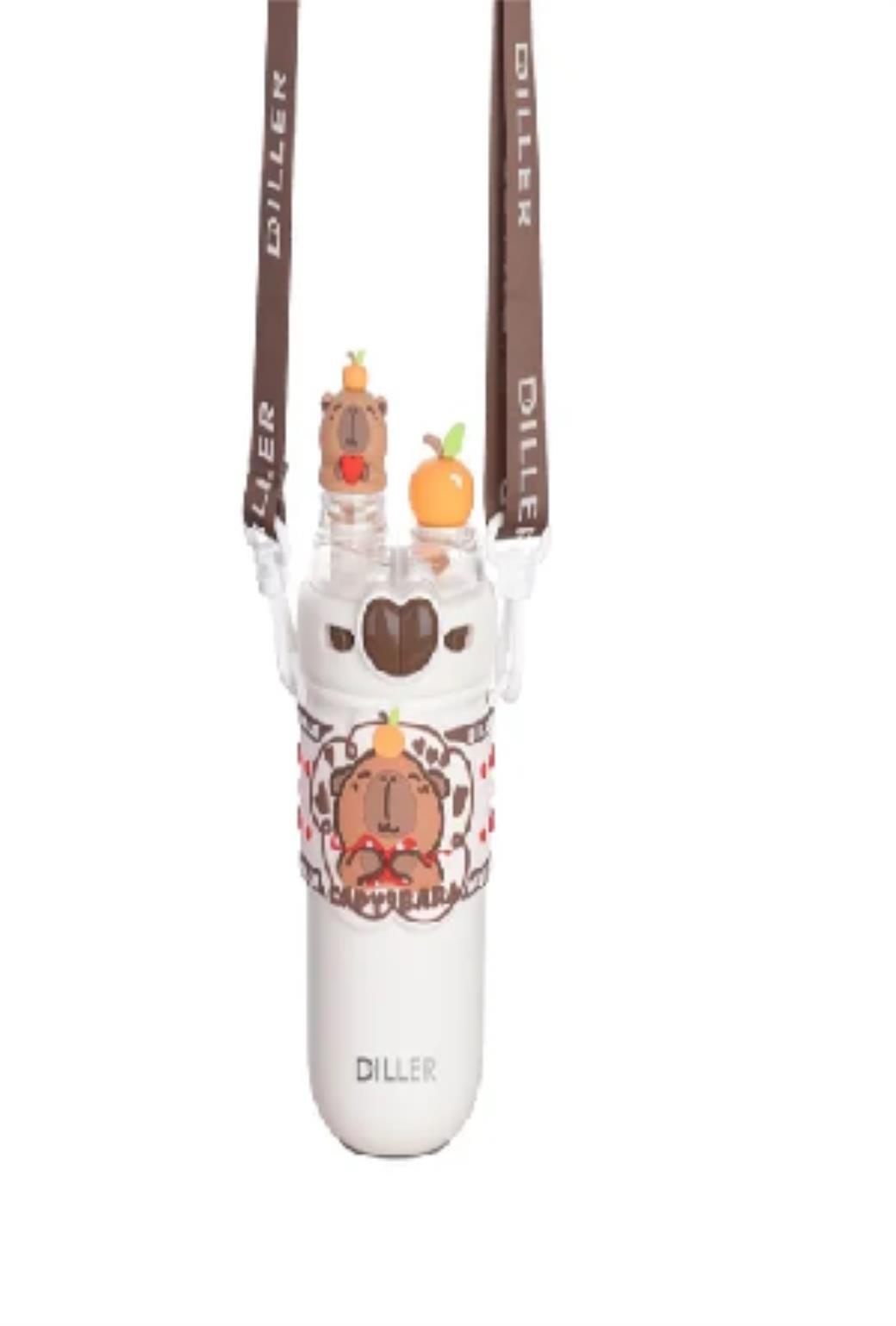 Diller Sevimli Köpek Çift Kapaklı Paslanmaz Çelik Termos 520 ml