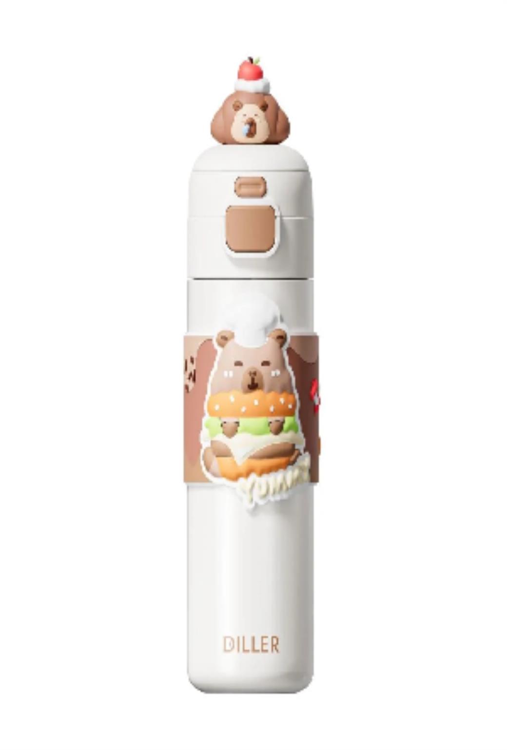 Diller Sevimli Ayıcık Paslanmaz Çelik Matara 480 ml