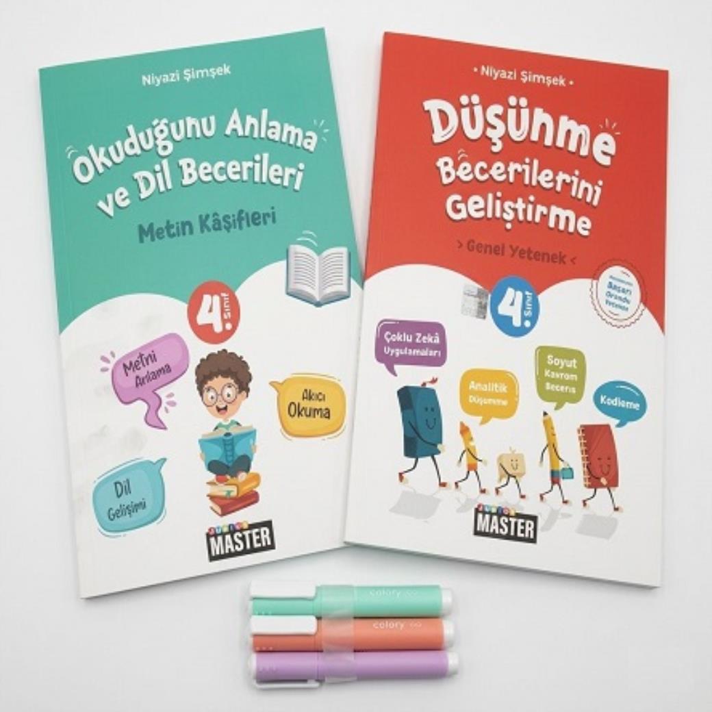 Zihin Geliştiren Süper Set 4 Sınıf (Carioca 3 lü Fosforlu Kalem Hediyeli)