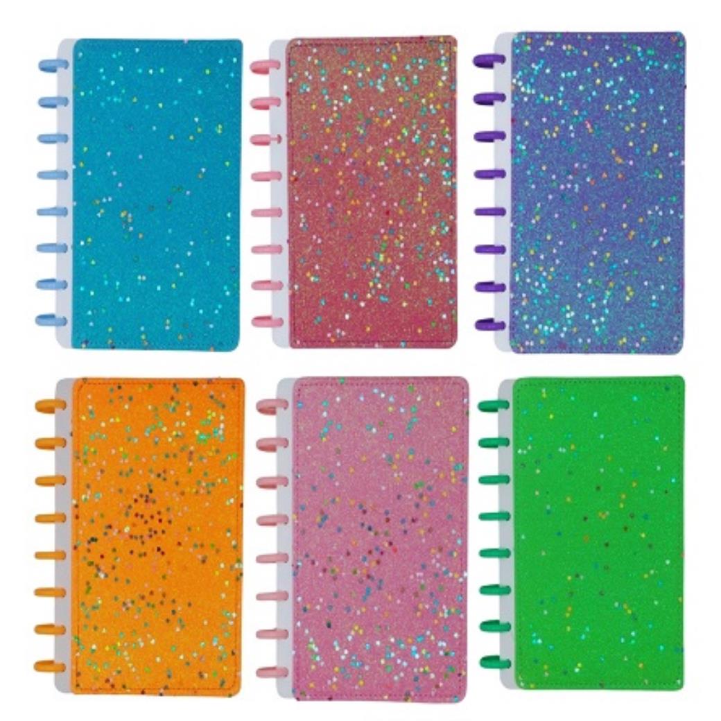 Unıcus Pul Spralli Akıllı Defter A5 Miniş Kalpli Kum Sim 6 Renk (12 Adet)