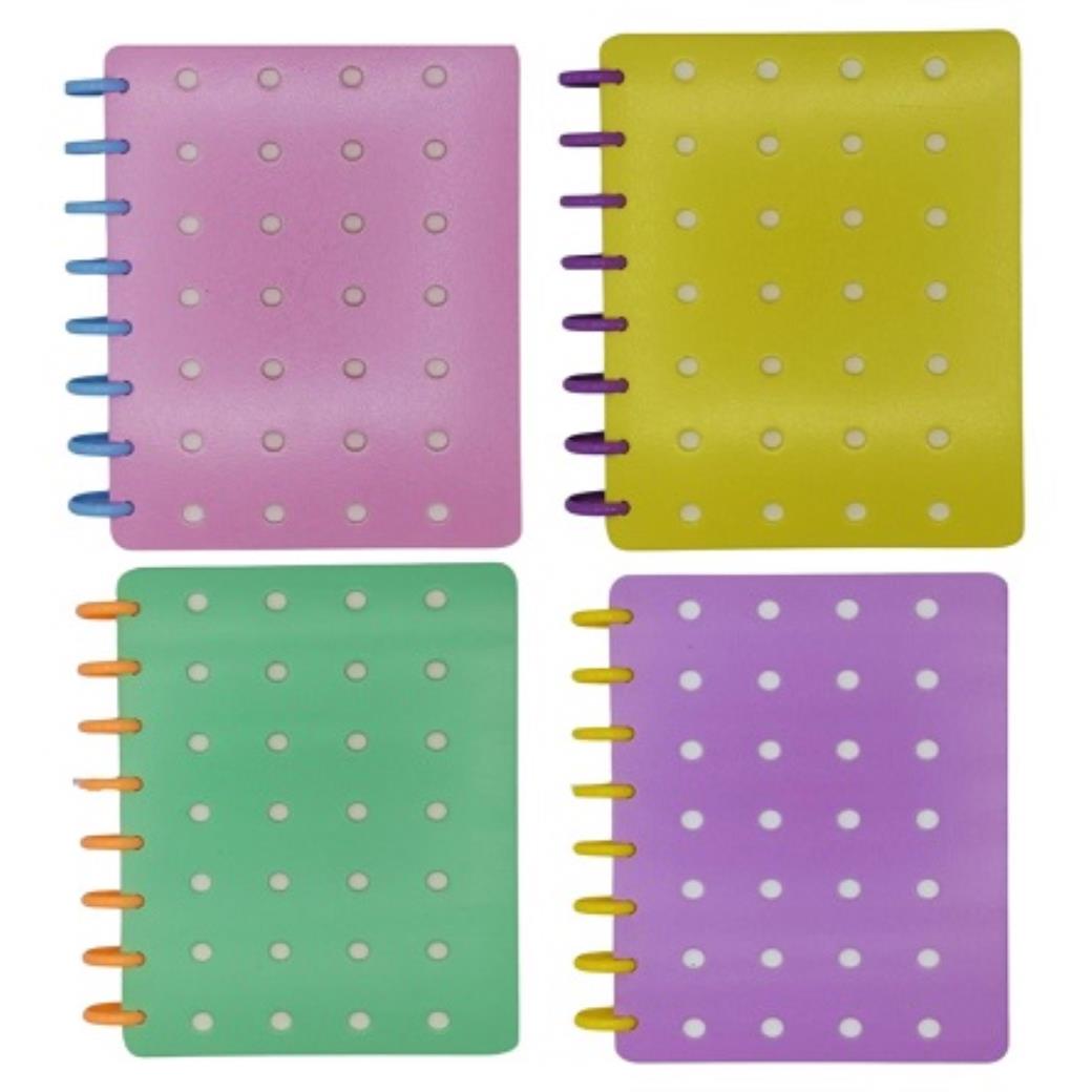 Unıcus Pul Spralli Akıllı Defter A5 Charmlı Zıt Pastel 4 Renk (12 Adet)
