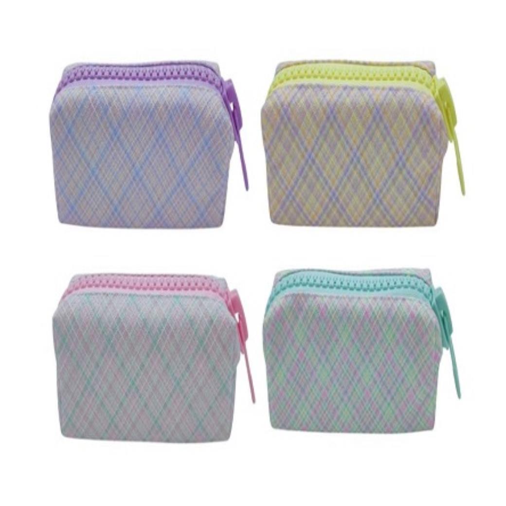 Unicus Big Zip Ekoseli File Kum Sim Kalem Kutu 4 Renk (12 Adet)