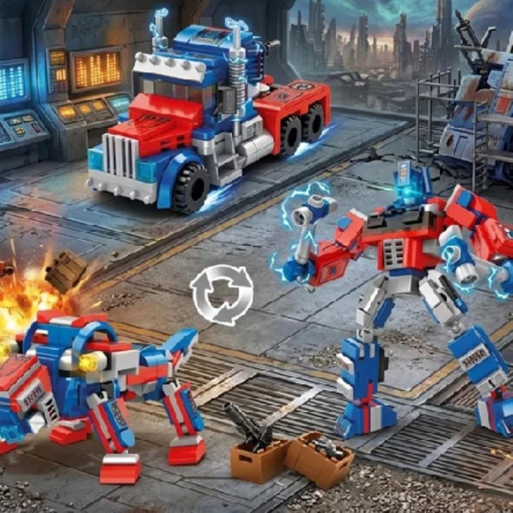 Panlos Dönüşen Robotlar Block Oyuncak Kırmızı 289 Parça