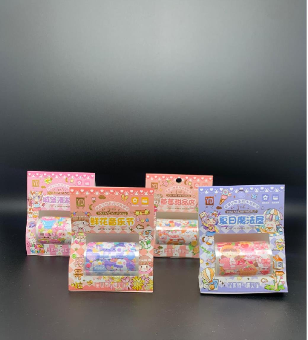 Munis Figürlü Rulo Etiket Sevimli Karakterler (12 Adet)