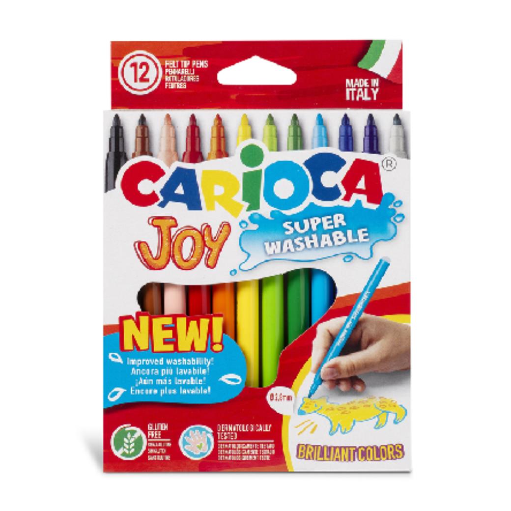 Carioca Joy Süper Yıkanabilir Keçeli Boya Kalemi 12li 0,28mm (12 Adet)