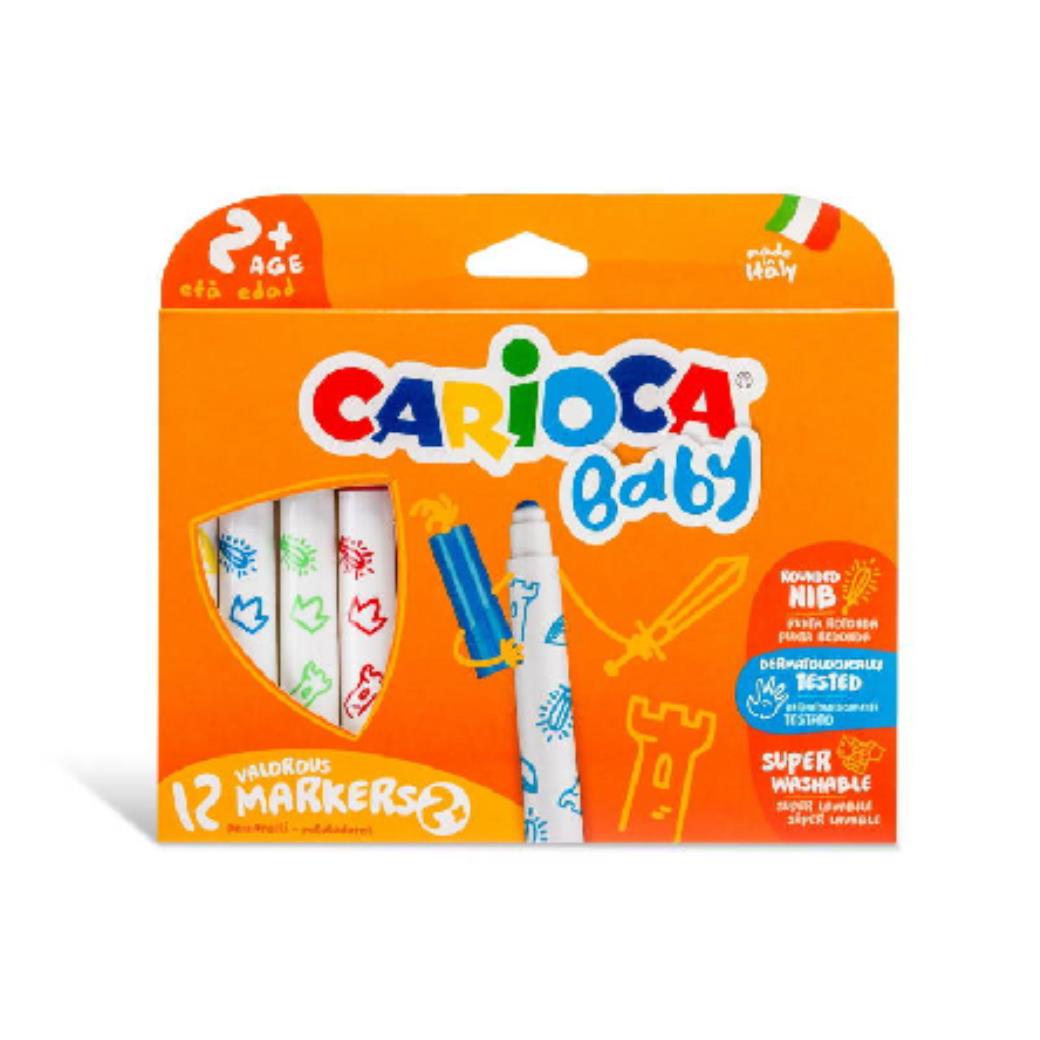 Carioca Jumbo Bebek Süper Yıkanabilir Keçeli Boya Kalemi 12li 2+ Yaş
