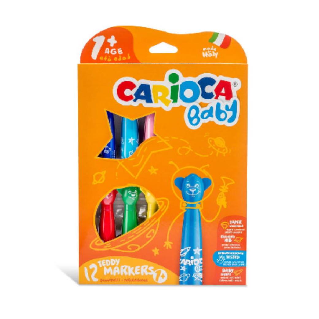 Carioca Teddy Jumbo Bebek Süper Yıkanabilir Keçeli Boya Kalemi 12li 1 Yaş