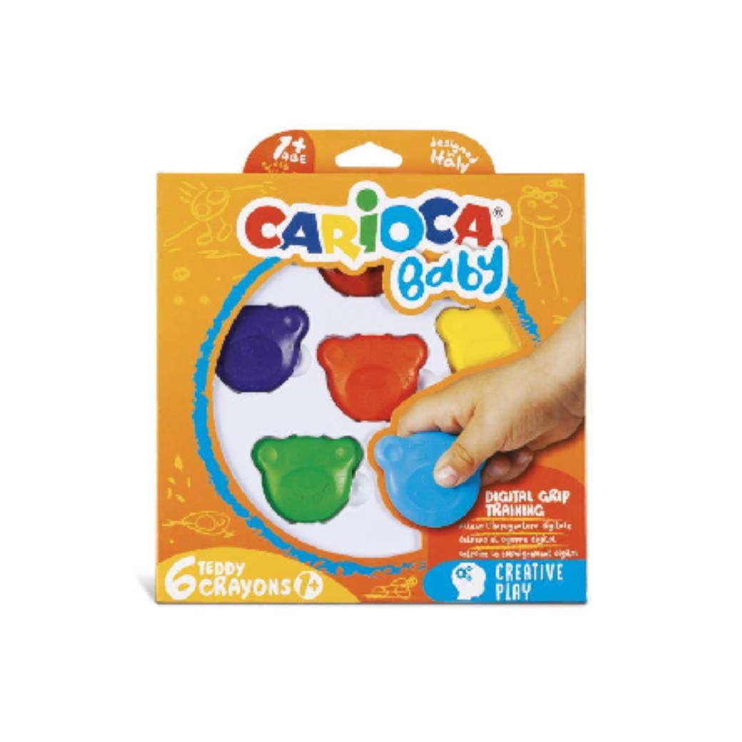 Carioca Teddy Bebek Crayons 6lı +1 Yaş (6 Adet)