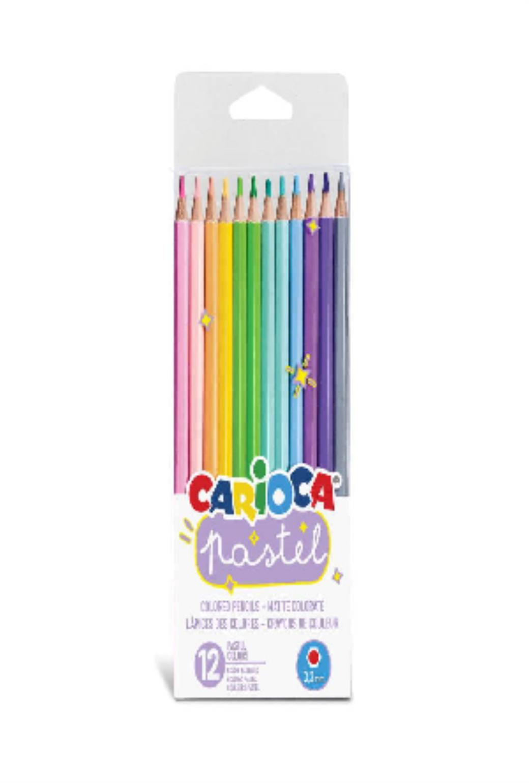 Carioca Pastel Renk Kuru Boya Kalemi 12li