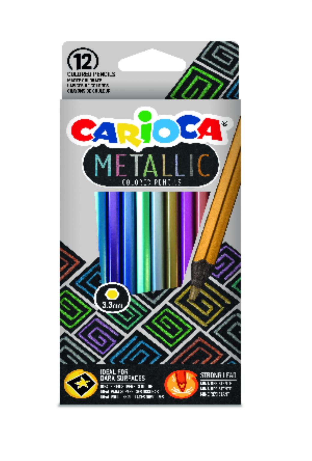 Carioca Metalik 12 Renk Kuru Boya