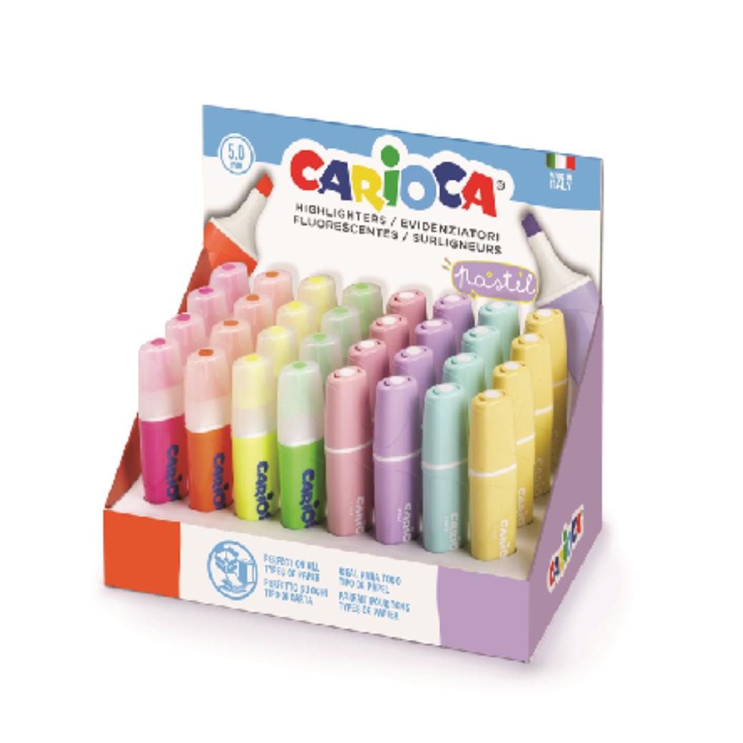 Carioca Pastel ve Fosforlu İşaretleme Kalemi 8 Renk (32li Stand)