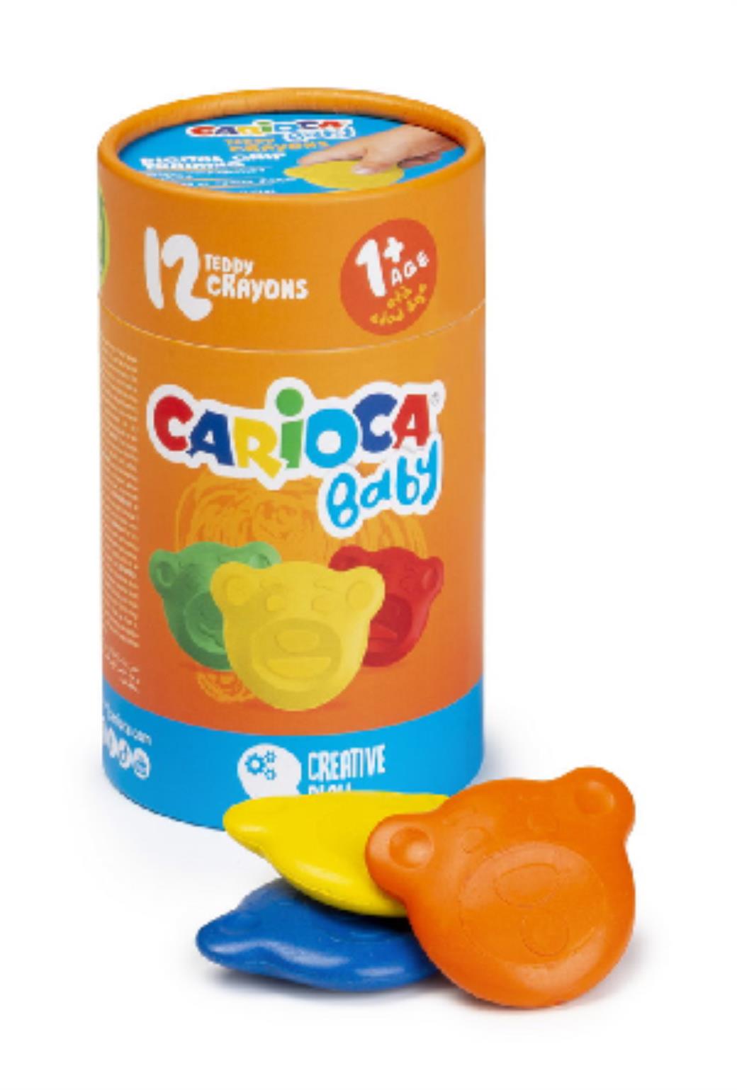 Carioca Teddy Bebek Crayons +1 Yaş 12li (6 Adet)