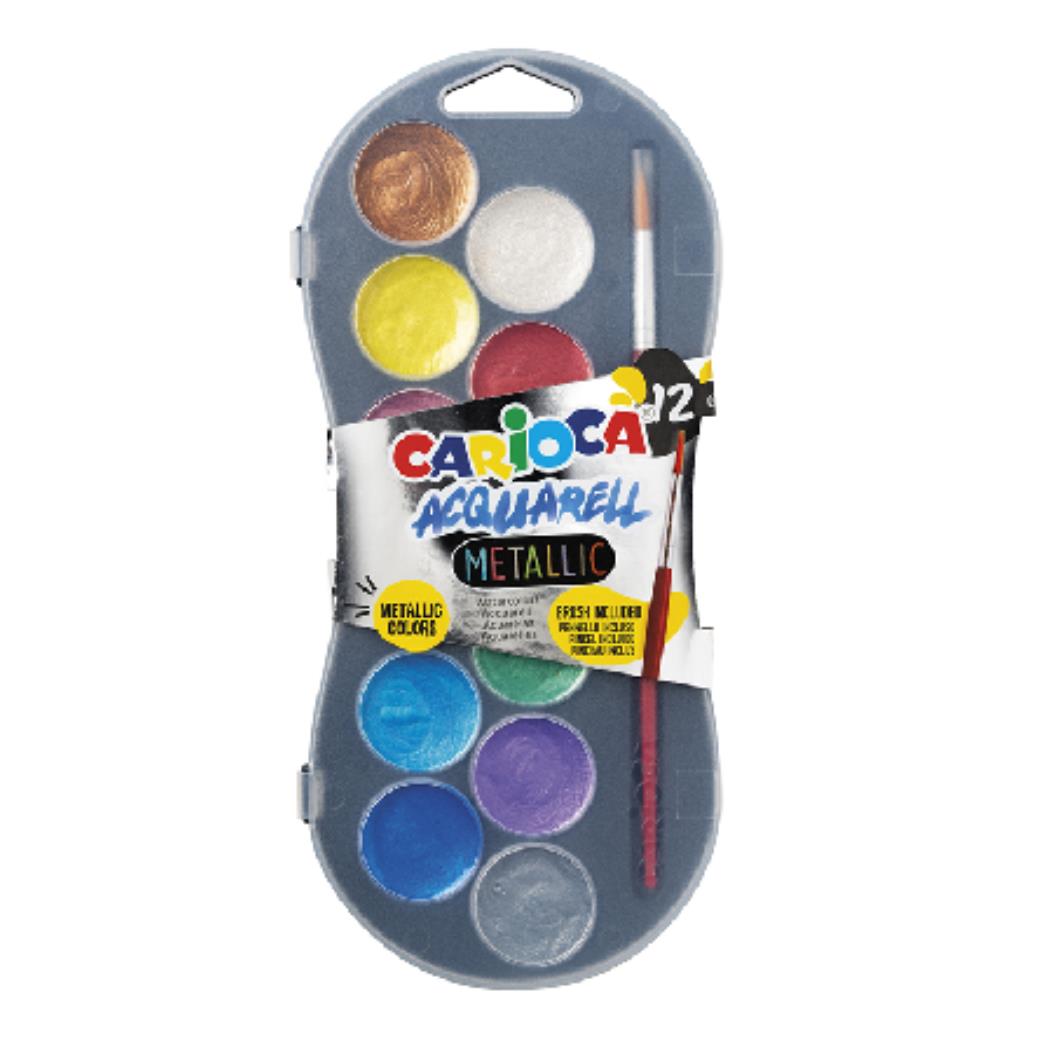 Carioca Sulu Boya 30mm 12li Metalik Yeni (6 Adet)