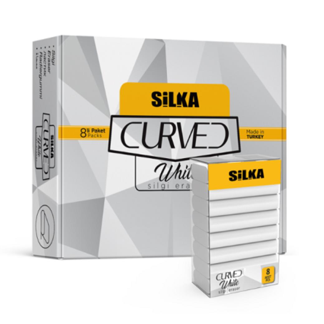 Silka Curved White Silgi (30 Adet)