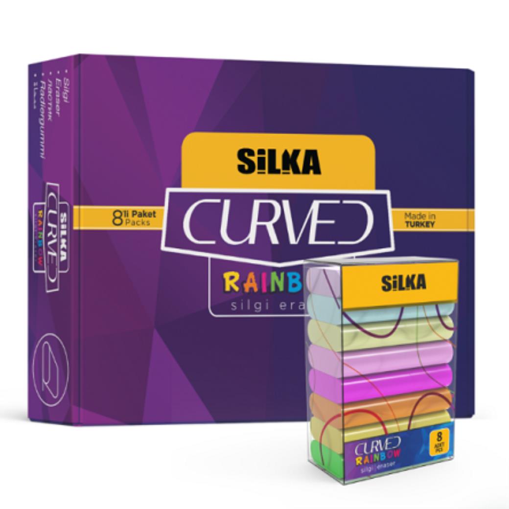 Silka Curved Rainbow Silgi (30 Adet)