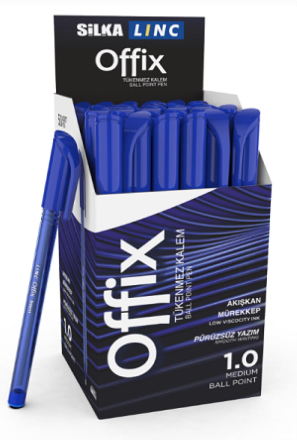 Silka Linc Offix Mavi Tükenmez Kalem (50 Adet)
