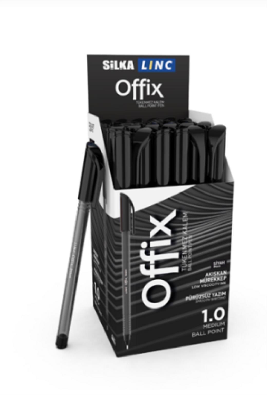 Silka Linc Offix Siyah Tükenmez Kalem (50 Adet)