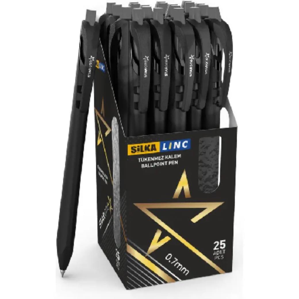 Silka Linc Starone Siyah Tükenmez Kalem (25 Adet)