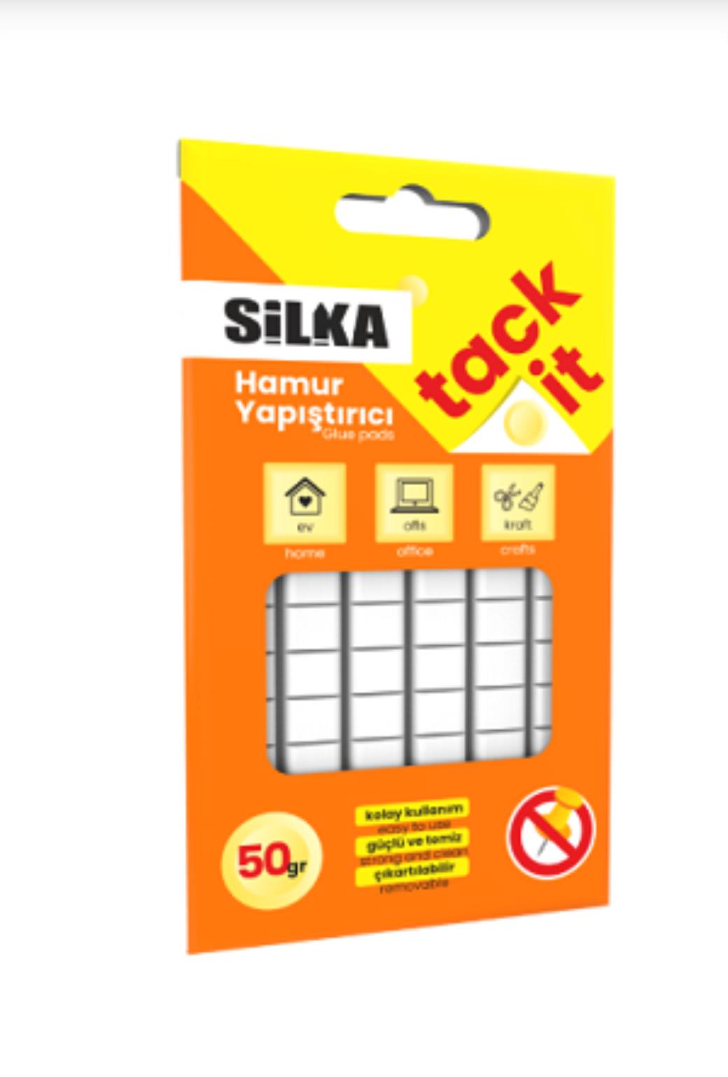 Silka Tack İt Hamur Yapıştırıcı Beyaz 50gr (12 Adet)