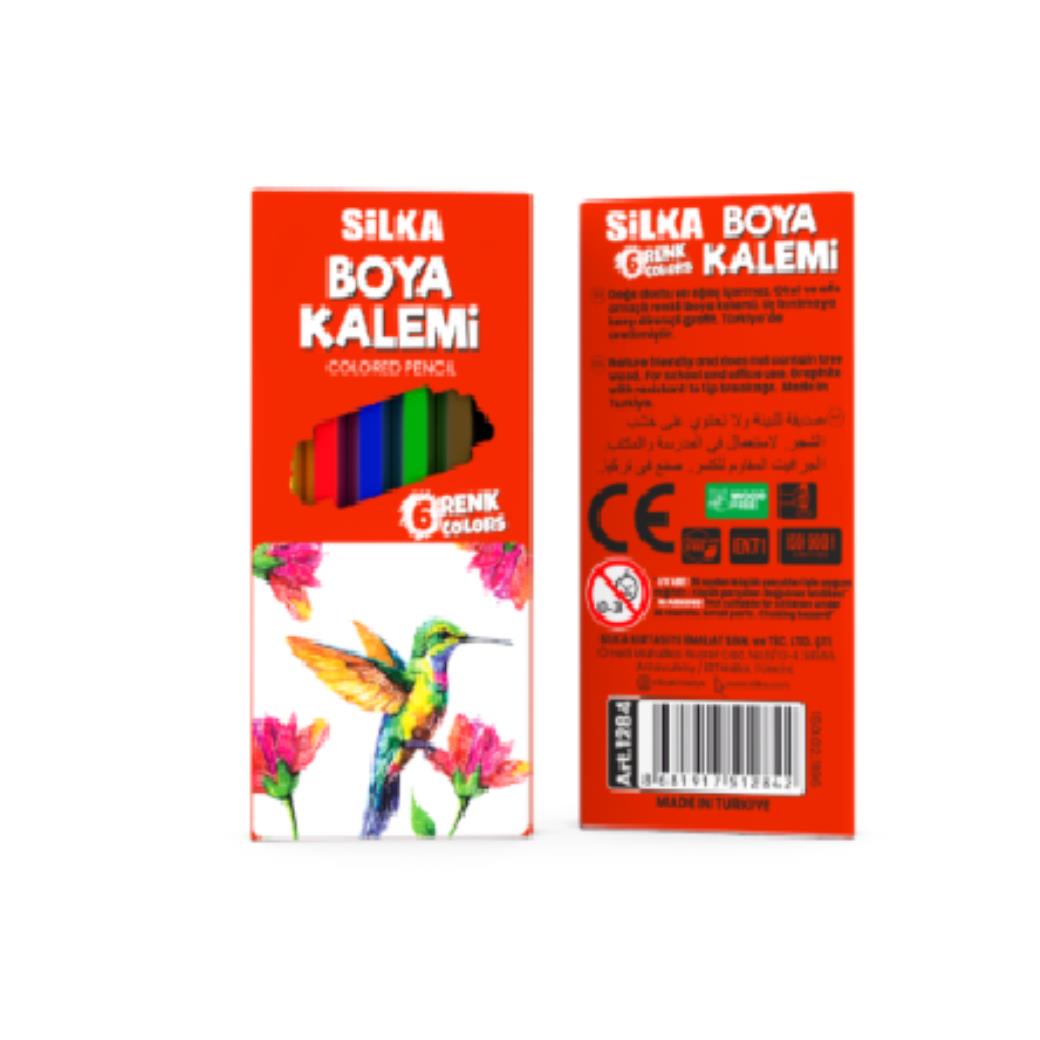 Silka Yarım Boy Kuru Boya 6lı (36 Paket)