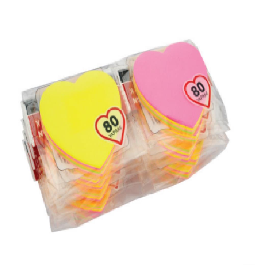 Fixpoint Yapışkanlı Kağıt Kalp 80 Yaprak (12 Adet)