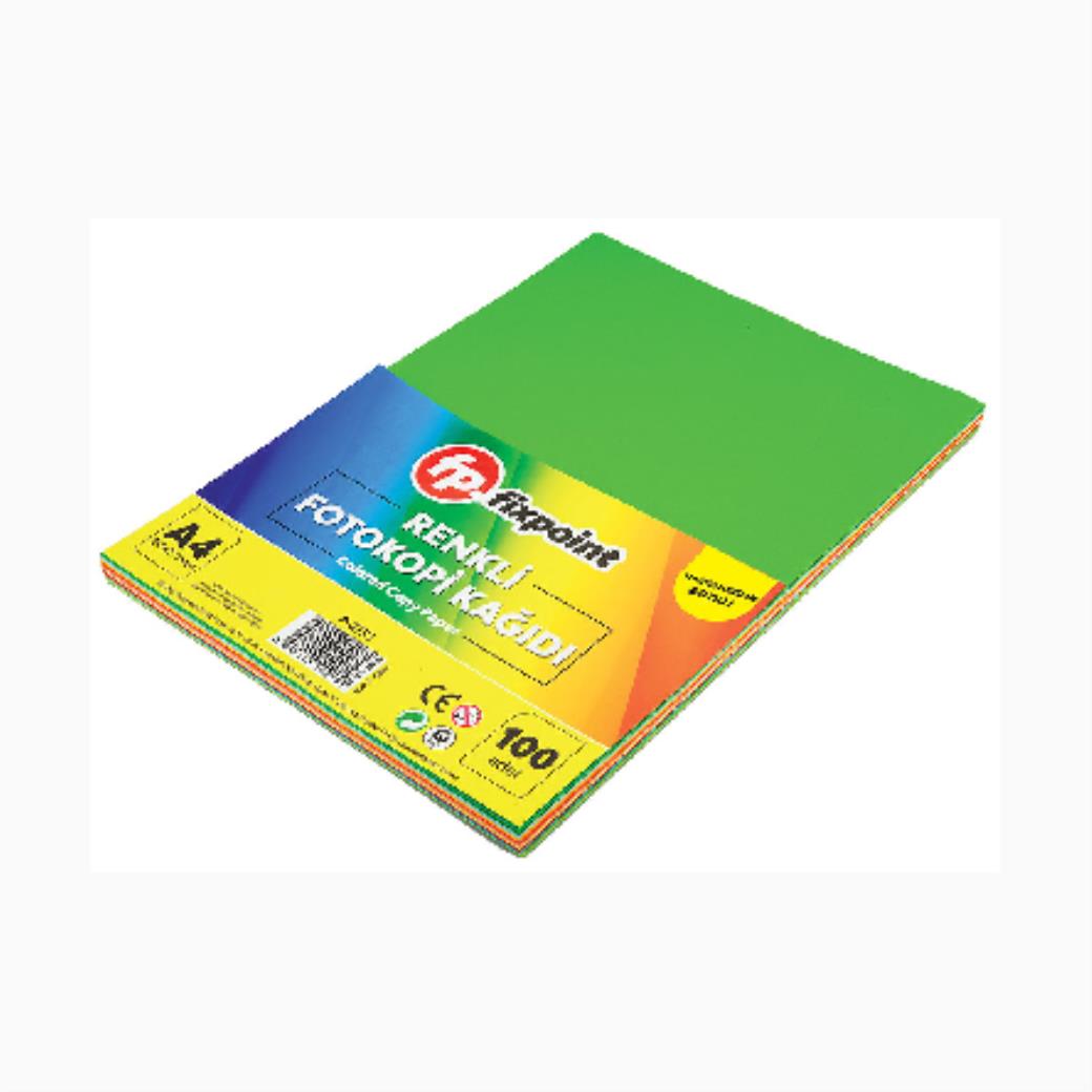 Fixpoint A4 Renkli Fotokopi Kağıt 10 Renk (100 Adet)