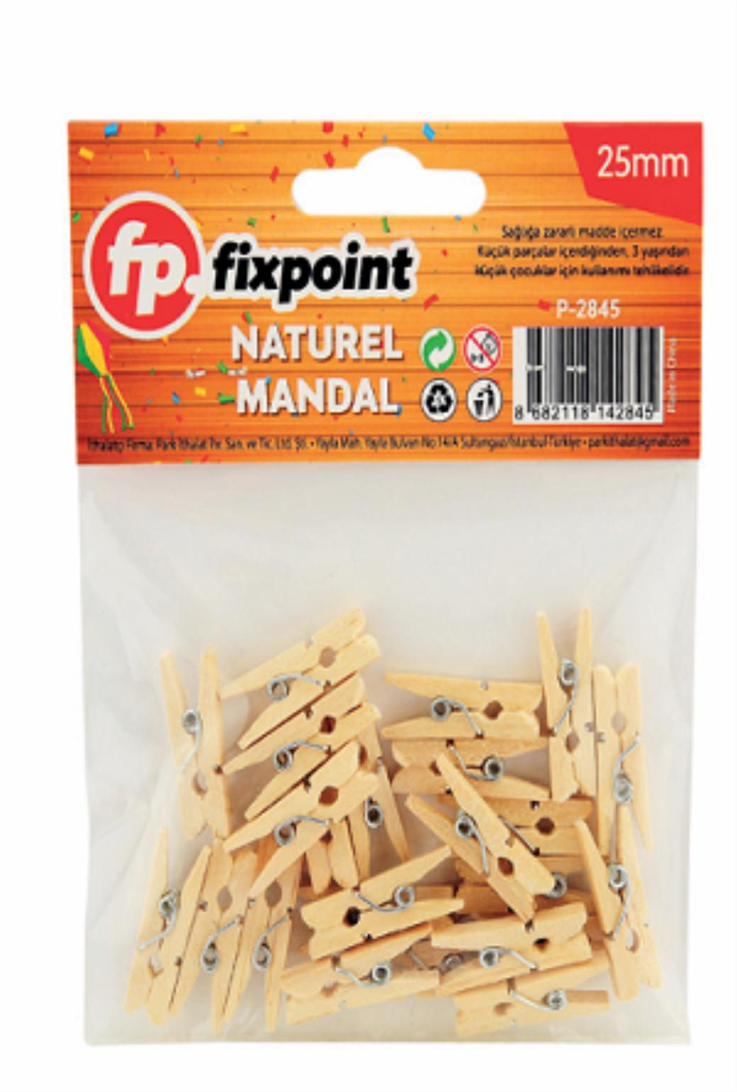 Fixpoint Mini Naturel Mandal 24lü 25mm (12 Adet)