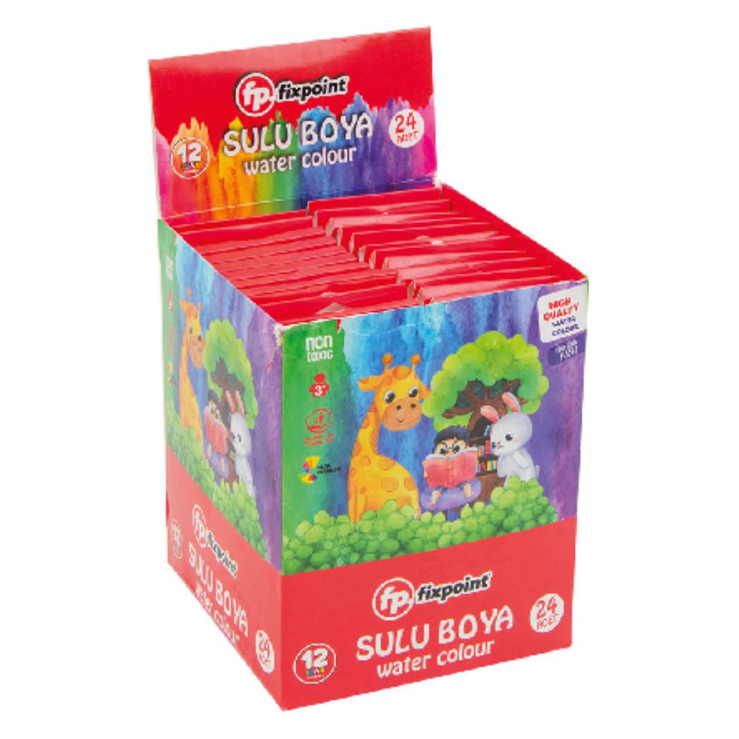 Fixpoint Sulu Boya 12 Renk (24 Adet)