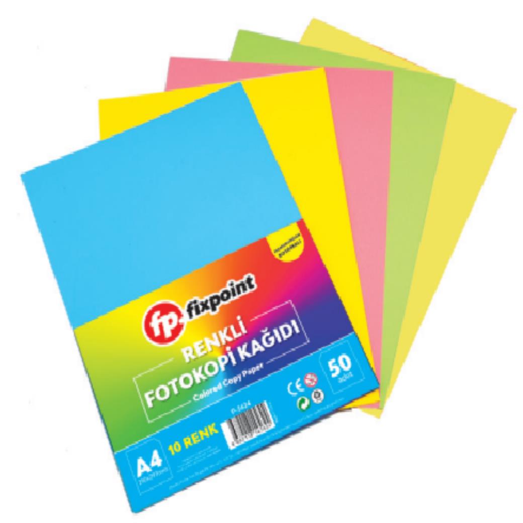 Fixpoint A4 Renkli Fotokopi Kağıt 10 Renk (10 Adet)