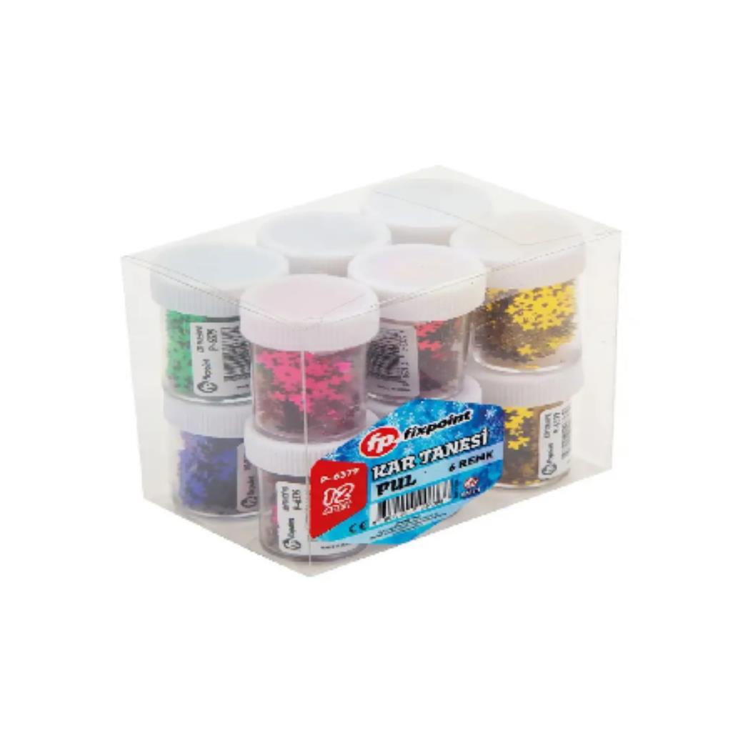 Fixpoint Kar Tanesi Pul 6 Renk (12 Adet)