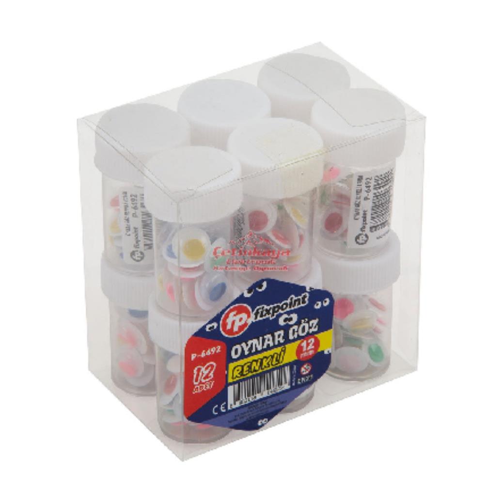 Fixpoint Oynar Göz Renkli 12 Mm (12 Adet)