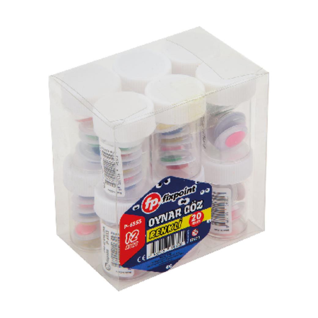 Fixpoint Oynar Göz Renkli 20 Mm (12 Adet)