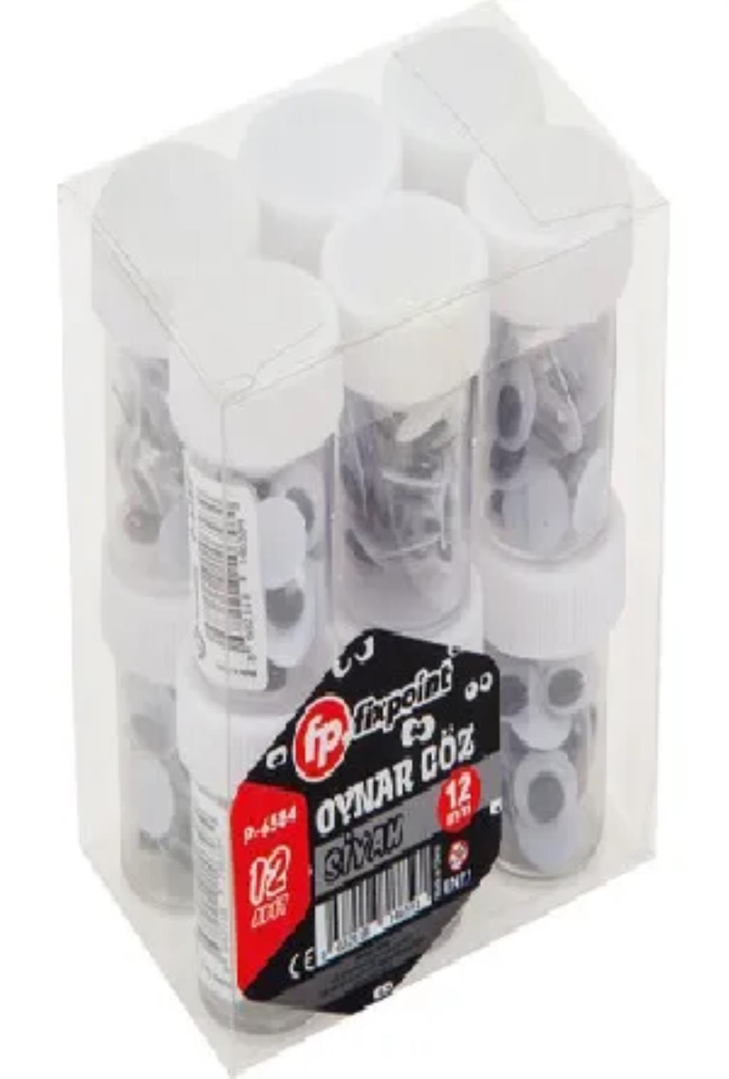 Fixpoint Siyah Oynar Göz 12mm (12 Adet)