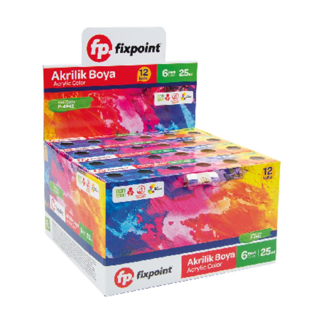 Fixpoint Akrilik Boya 6lı 25ml (12 Adet)