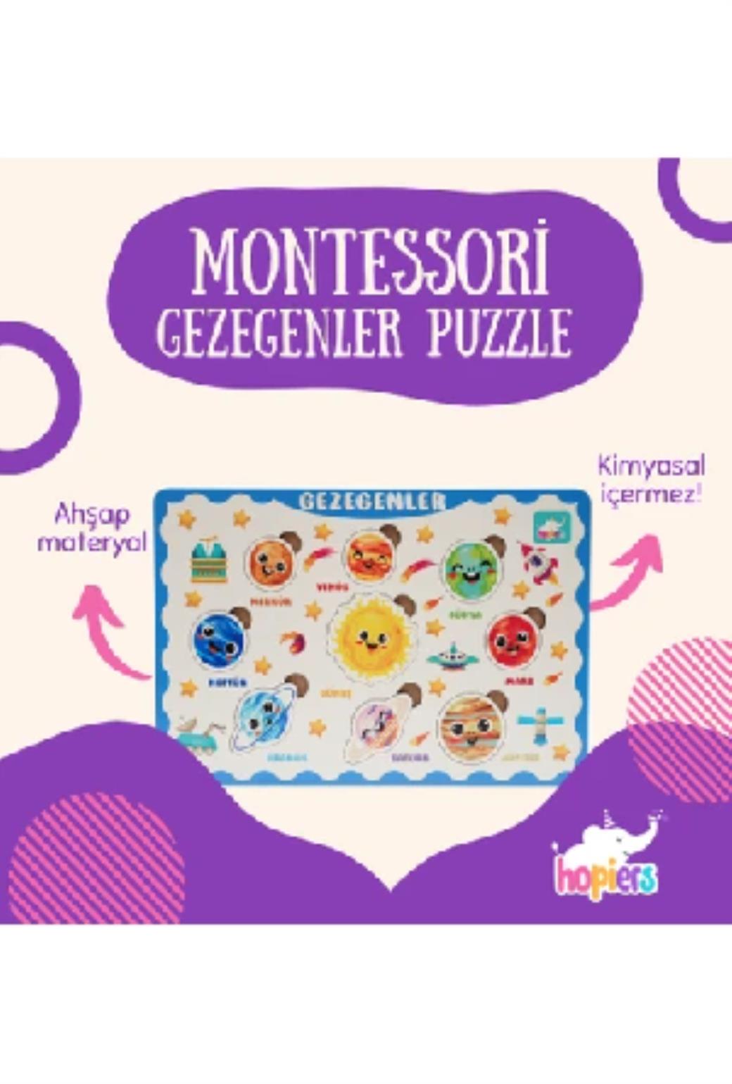 Montessori Gezegenler Puzzle