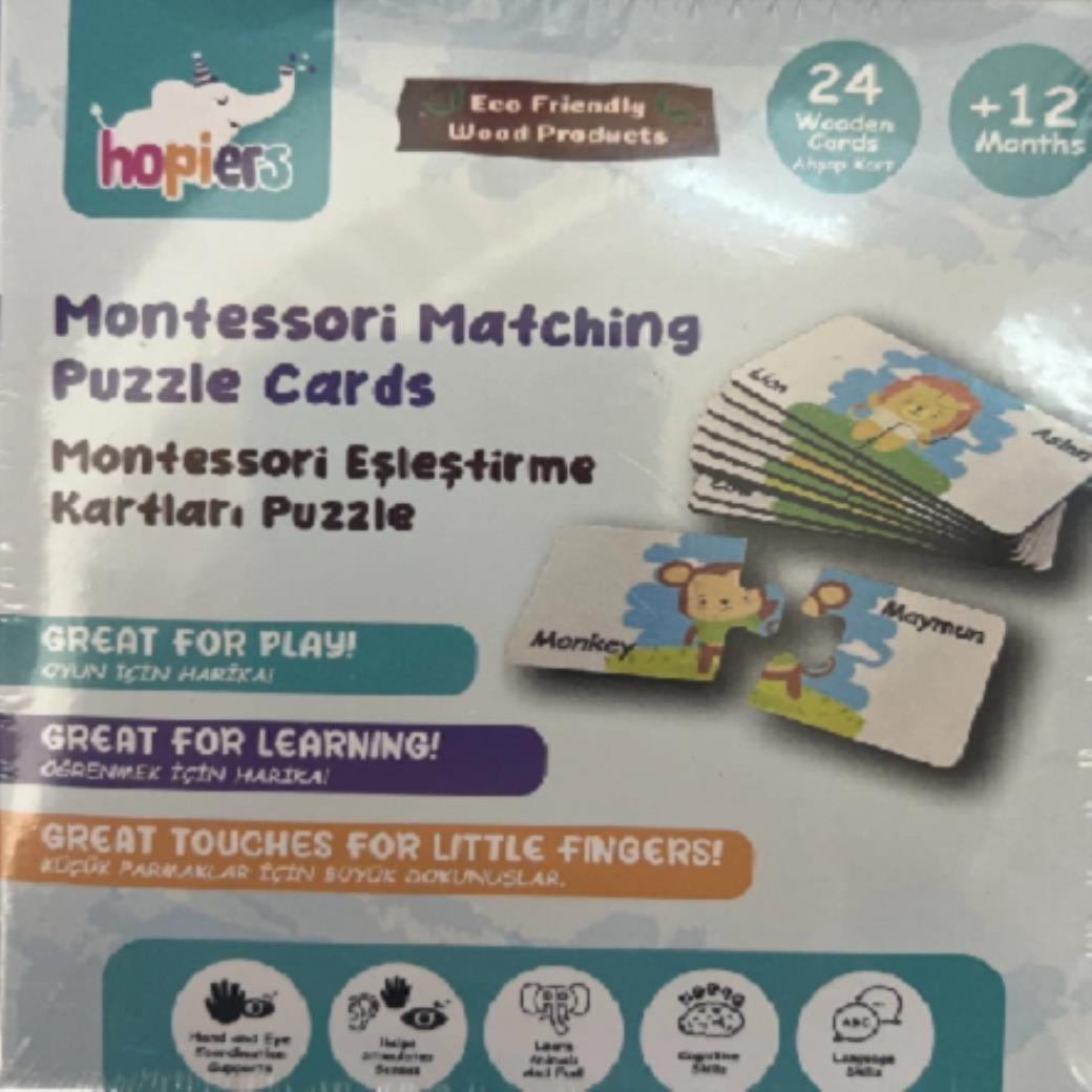 Montessorı Eşleştirme Kartları Puzzle Aklımda Zeka Oyunları