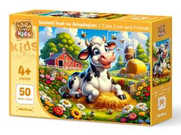 Art Çocuk Sevimli İnek Ve Arkadaşları 50 Parça Puzzle