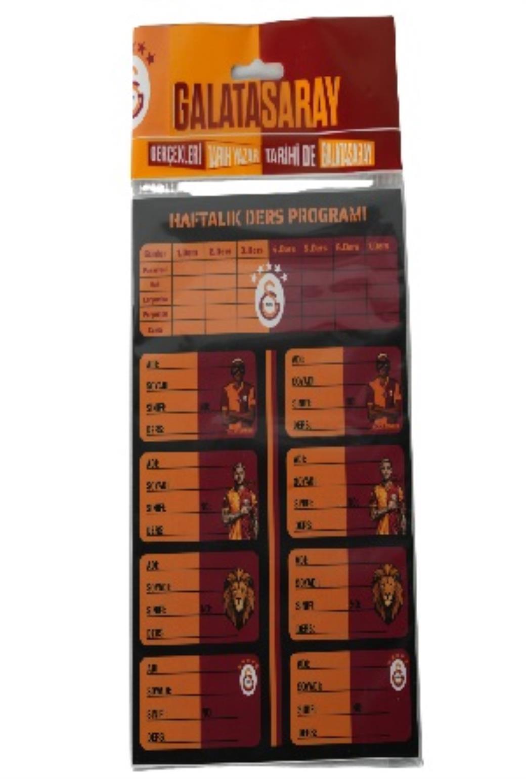 Me Galatasaray Ders Programlı Okul Etiketi (6 li)