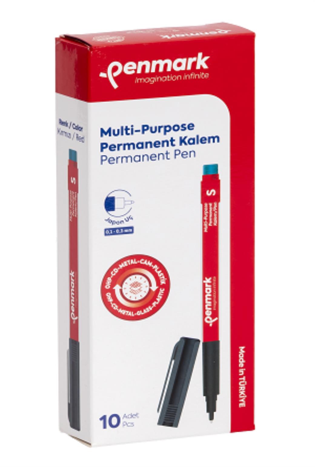 Penmark Kırmızı Multi Purpose Japon Uç 10lu Parmament Asetat Kalem (12 Adet)