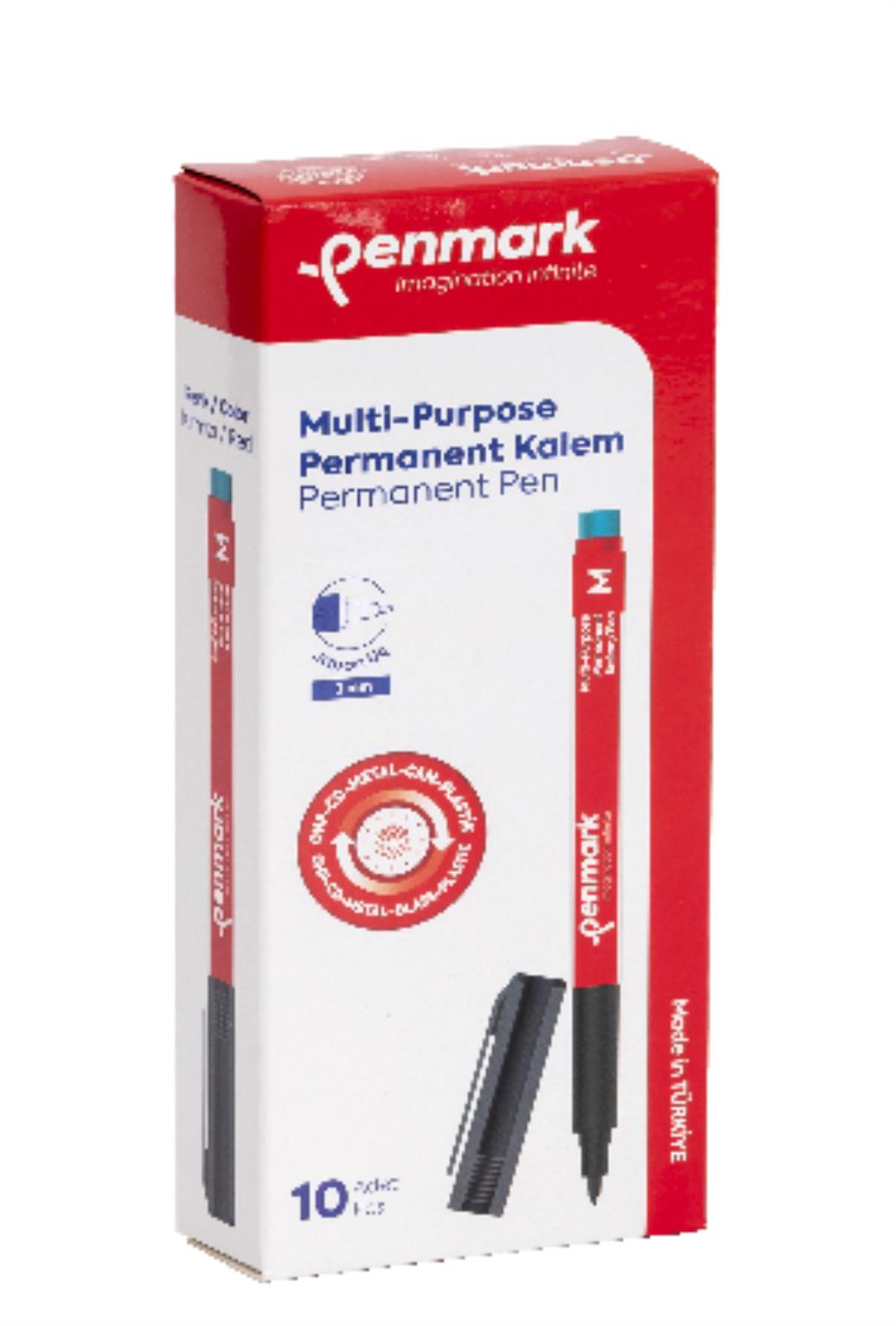 Penmark Kırmızı Multi Purpose Japon Uç 10lu Parmament Asetat Kalem (12 Adet)