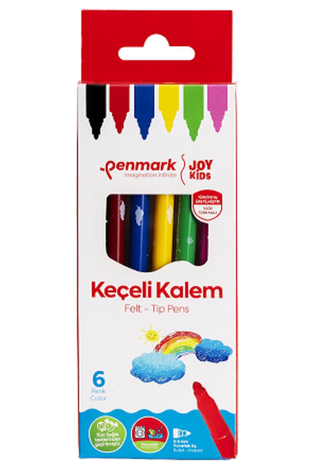 Penmark Süper Yıkanabilir Keçeli Kalem 6 Renk (24 Adet)