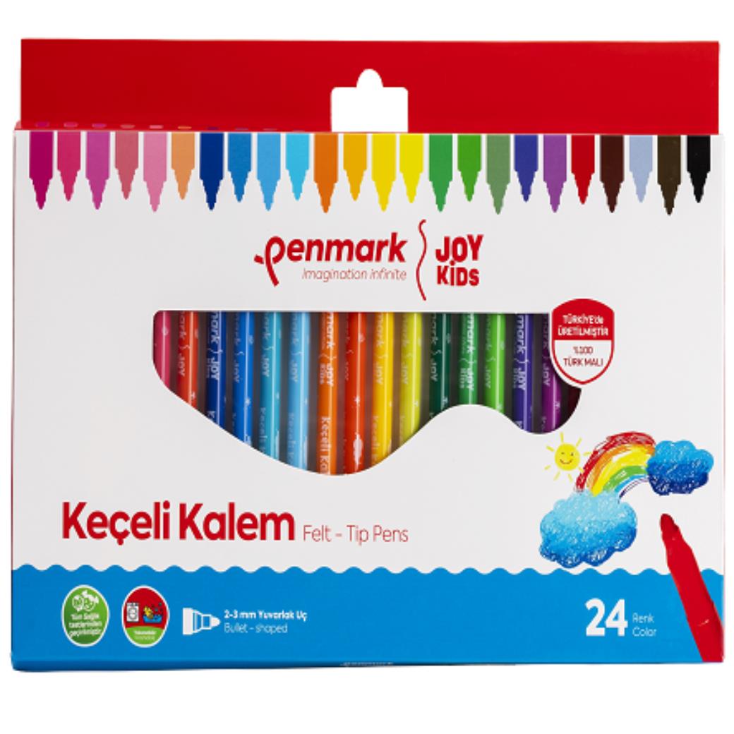 Penmark Süper Yıkanabilir Yuvarlak Uç Keçeli Kalem 24 Renk (12 Adet)