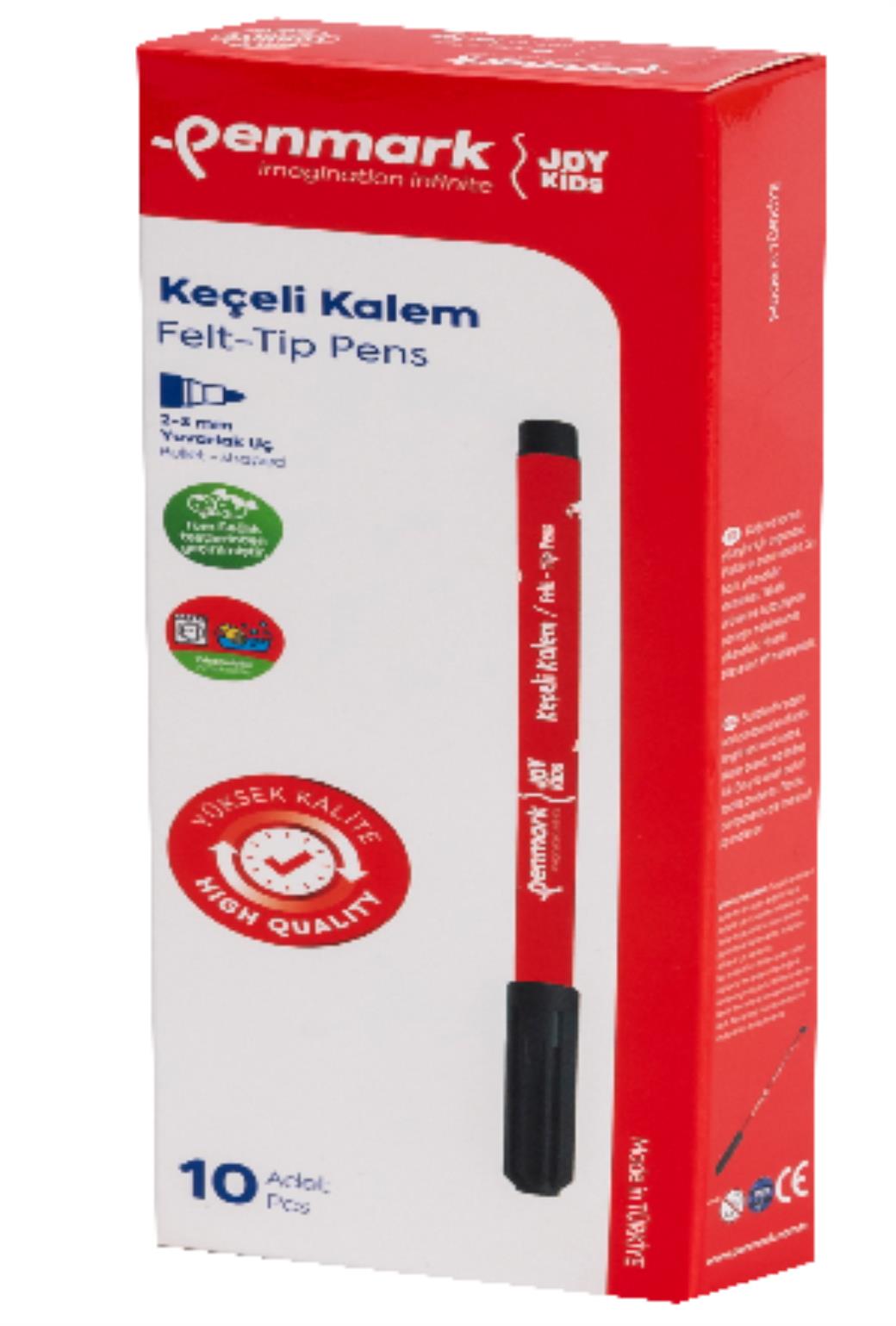 Penmark Süper Yıkanabilir Keçeli Kalem Kırmızı (24 Adet)