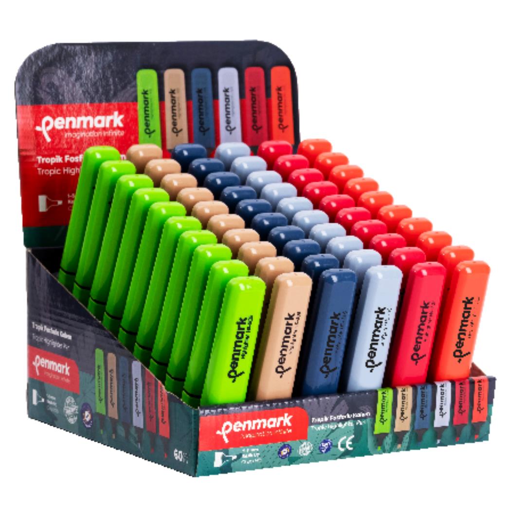 Penmark Tropik Fosforlu Kalem 60lı Stand