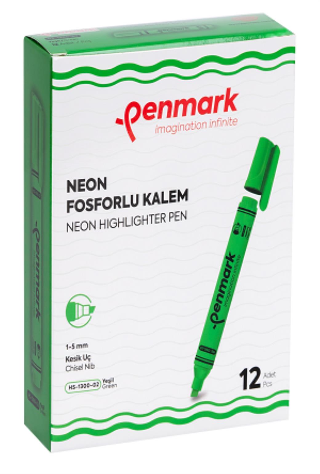 Penmark Permament Marker Açık Yeşil Kesik Uçlu 12li Koli Kalemi
