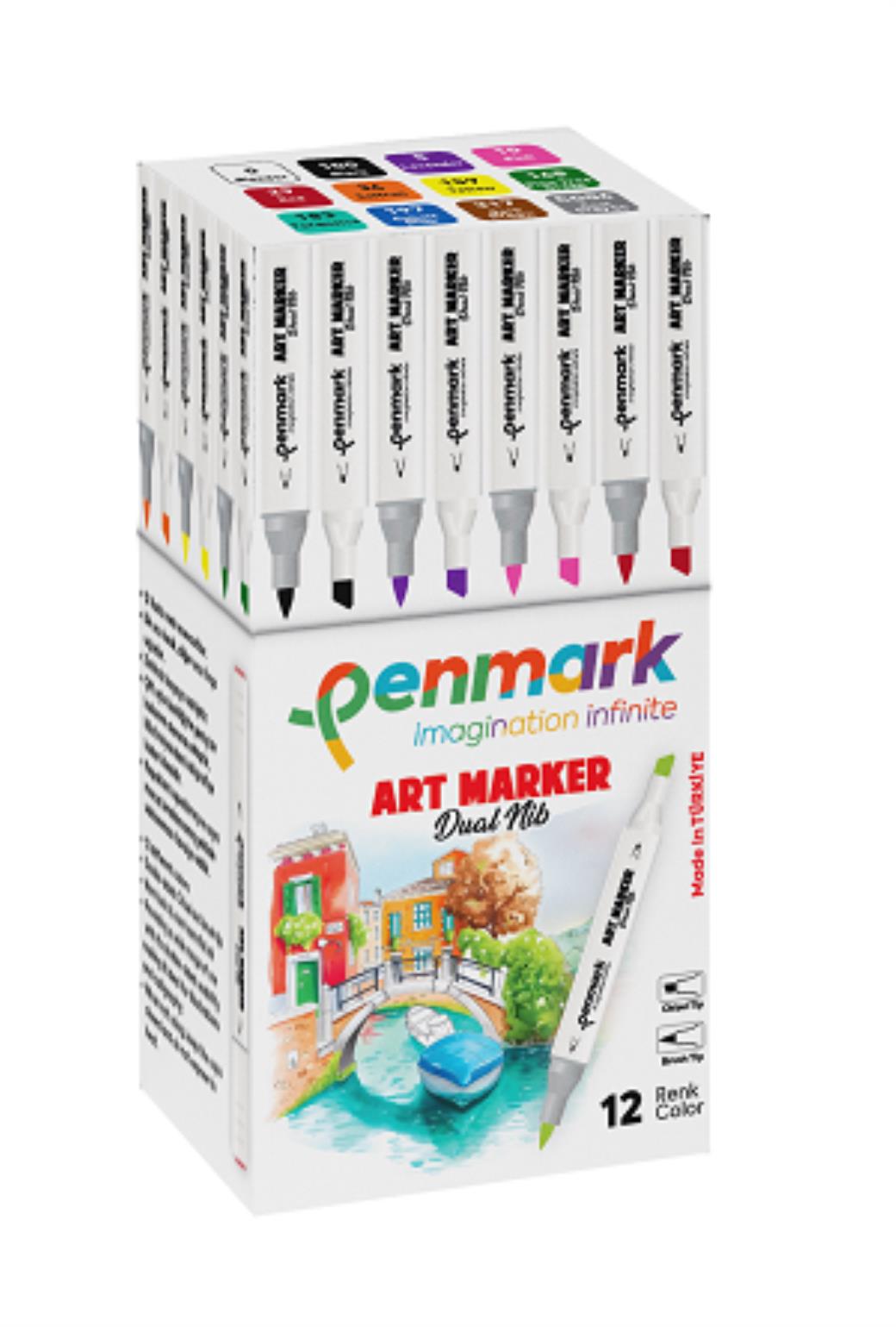 Penmark Markers Art Brush Kalem 12 Renk